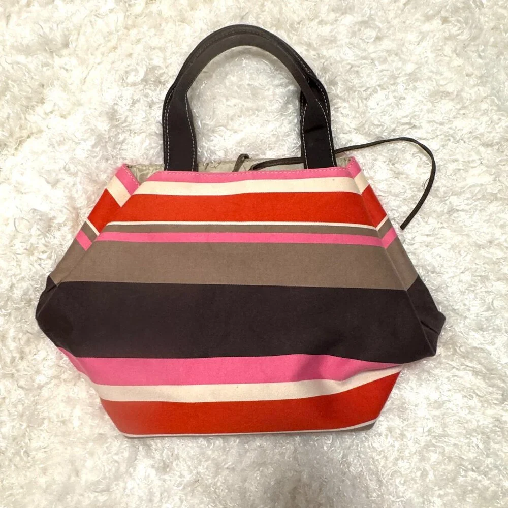 KATE SPADE ♠️ Vintage Classic Stripe BUNDLE Bucket, Cosmetic & Mules 8 N/Narrow